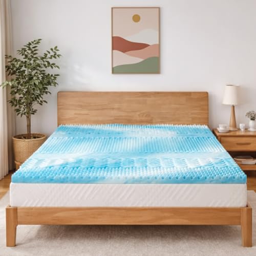 Essence Sleep Matratzen Topper 180x200cm, Gel-Schaum Matratzenauflage 5 cm Höhe 7-Zonen Ohne Bezug, CertiPUR Zertifiziert