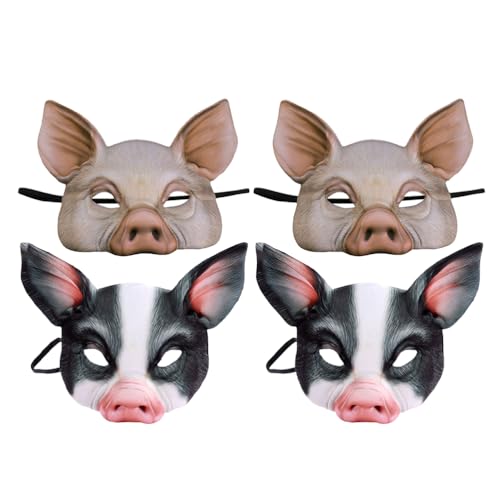 Masque de cochon pour cosplay et déguisement animal de carnaval