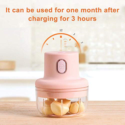 Exprimidor de ajo eléctrico inalámbrico, Picador de Alimentos, Cortador de Carne, Cuchilla de Acero Inoxidable, Mini trituradora, Molinillo de Cocina Mixto t1