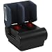 HOMCOM Beinmassagegerät mit Wärme, Luftkompression 2-in-1-Fußmassagegerät & Ottoman mit Shiatsu-Funktion, Timer, 3 Modi & Intensitäten, Blau und Schwarz