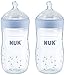 NUK Simply Nautral Baby Bottle, Blue, 9oz 2pk
