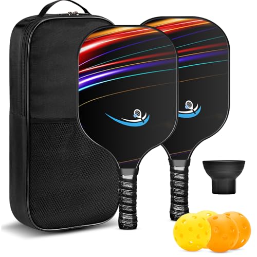 Pickle Ball Set Pickleball Paddles Set of 2 Carbon Fiber Pickleball Paddle Includes 4 Balls, 2 Ball Pickers, 1 Ball Bag Best Gifts for Junior and Professional Pickleball Equipment (Red) Pickle Ball Set Pickleball Paddles Set of 2 Carbon Fiber Pickleball Paddle Includes 4 Balls, 2 Ball Pickers, 1 Ball Bag Best Gifts for Junior and Professional Pickleball Equipment (Red)