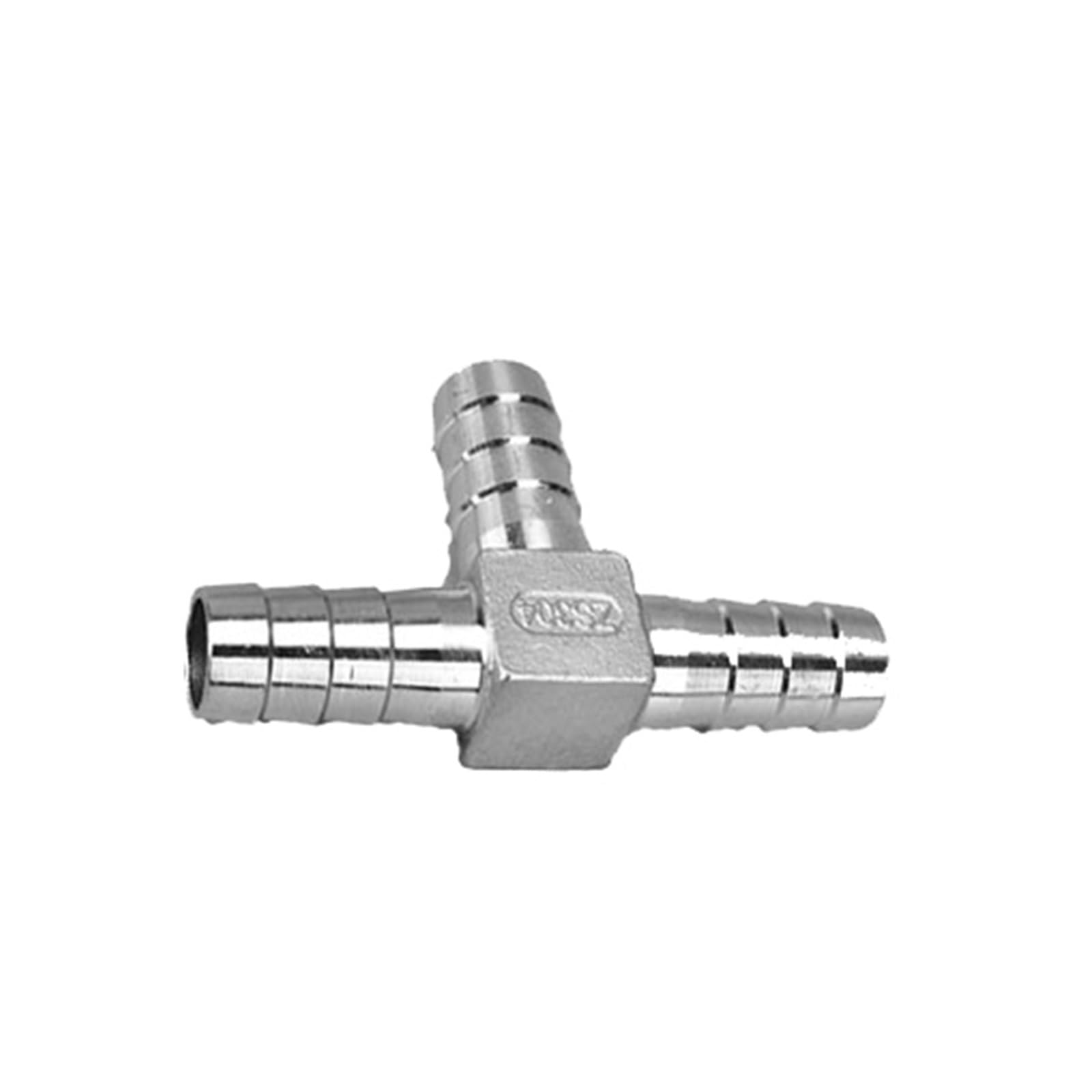Tees de tubería, juntas roscadas, espiga for manguera acero inoxidable 304, conector ajuste rosca BSP, codo cruzado en T YL, varios tamaños(T-type,14mm)