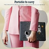 HLAAJJX Etui odporne na pękanie do MacBooka Pro 13 cali M2 M1 2022-2016, twarde etui ochronne do Mac Pro 13 A2338 A2289 A2251 A2159 A1989 A1708 A1706 biały / biały pasek dotykowy, astronauta i RR