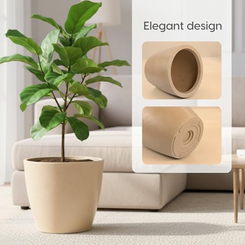 Image of Eha Earth Friendly Deco Big Planters for Home Decor | 18 inch, Pack of 1 | Heavy Duty Plant Pot Made with Rice Husk & Bamboo Biocomposite | UV Protected Pot for Plant | Pots & Planters Big Size