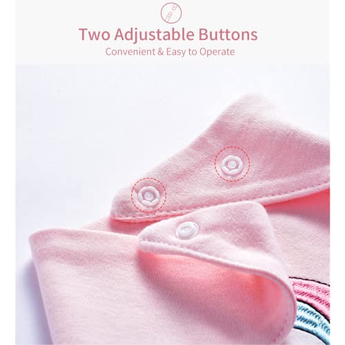 Insular Baby Bibs Baby Bandana Drool Bibs 100% Cotton For Boys Girls Unisex For Teething And Drooling, 6 Pack (Ice Cream&Horse) #TOP1