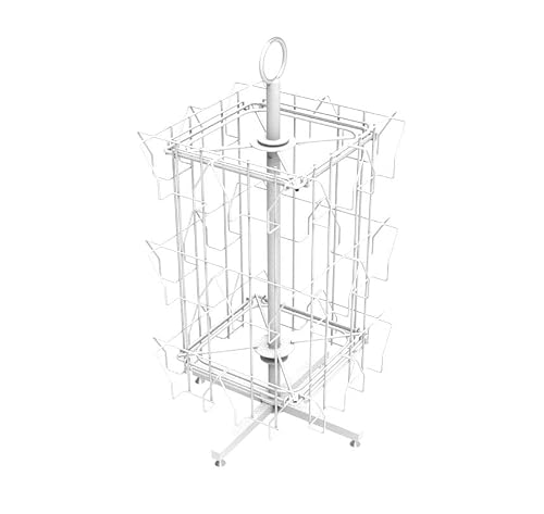 Fixturedisplays® 24 Pocket 5X7 Greeting Card Rack Post Card Birthday Christmas Holiday Display Rack Stand Countertop Tabletop Spinner Rack 15128-White-Npf #TOP5