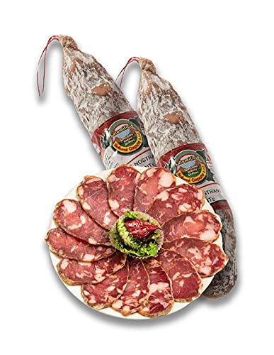 Salame nostrano di Sicilia piccante da 450 gr ca. in sottovuoto By Nelson Sicily