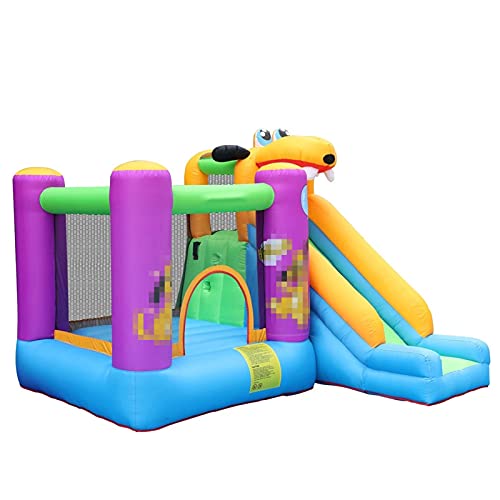 Fbite Inflatable Bounce House, With Long Slide, Large Bouncing Area, Basketball Hoop And Sun Roof, Ul Strong Certified Blower, Castle Kids Party Theme #TOP4