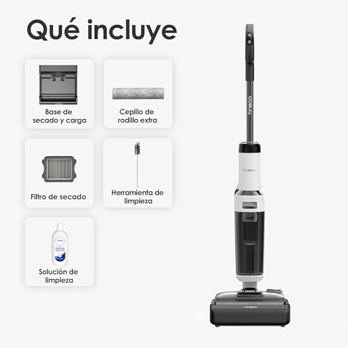 Miniatura 9 de Tineco Floor One Stretch S6 Aspiradora En Seco Y Húmedo, Posición Plana De 180 , Diseño Compacto De 13 Cm, Autolimpieza Flashdry A 70 C En 5 Minutos, Limpieza Por Las Tres Caras