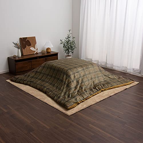 こたつ布団カバー 正方形 カリス カバー ブラウン 約195×195cm 洗える 撥水 コタツ おしゃれ #5576029