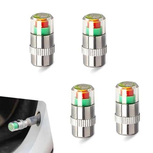 XIZAKEE 4 PCS Car Tire Pressure Monitor Valve Stem Caps,