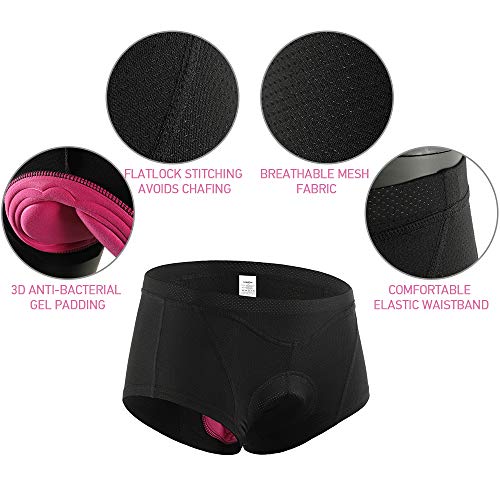 Jiangtao Cuecas femininas para ciclismo 3D acolchoadas em gel para ciclismo MTB Shorts para ciclismo