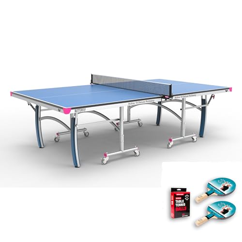 Butterfly Active 19 Deluxe Rollaway Indoor Table Tennis Table (Table + 2 playset)