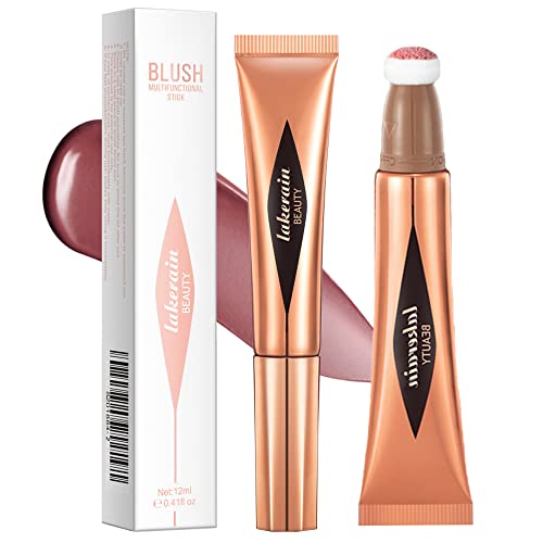 Liquid Contour Beauty Wand, Highlighter and Face Blush Stick with Cushion Applicator/Cream Contour Stick Face Illuminator Makeup Stick (02#Blush Stick)