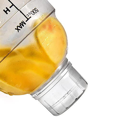 1Pc 500Ml/17Oz Plastic Cocktail Shaker With Scale And Strainer Top, Clear Plastic Cocktail Shaker Bottle Wine Mixer Bottle Cocktail Tea Measuring Jigger For Bar Party Home Use (1) #TOP3