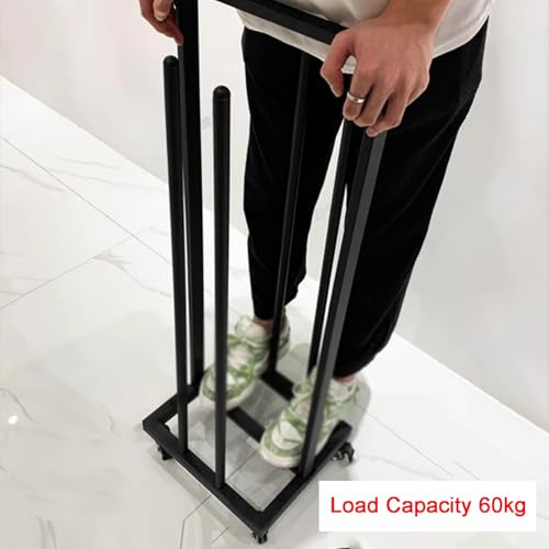 Chariot de rangement pour cintres haut de gamme, structure robuste et gain de place