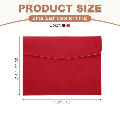 Étui portable en cuir PU de qualité | Pochette de documents PATIKIL A4 - 2