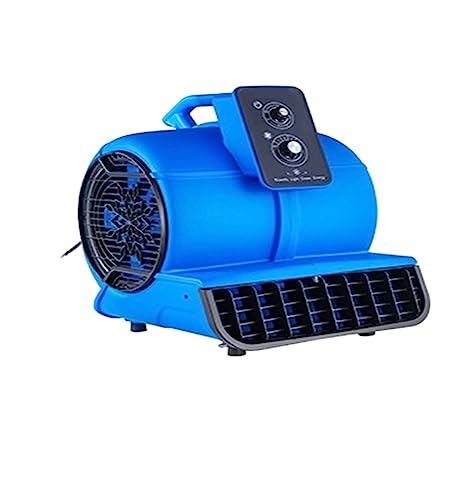 Ventilador industrial,Ventilación Extractor, Ventilador de uso general pivotante 600 CFM Soplador de piso de alta velocidad 300 ° Ángulo de soplado Aire Mover for el hogar Secado Refrigeración Ventila