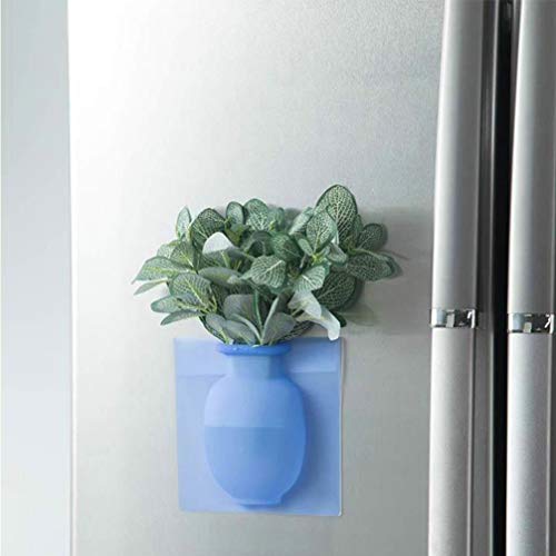 LIOOBO 2 peças de silicone adesivo de vaso de geladeira vaso de flor criativo reutilizável lavável g