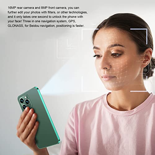 Dilwe 6.1'' Pro Unlocked Cellphone, 4Gb 64Gb Dual Sim Card 4G Network Mobile Phone, Face Id Unlocked Smartphone For Android 11 4000Mah Battery(6.1'' Black), 6.1'' Dark Green #TOP4