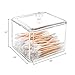 Luxspire Qtip Holder Dispenser for Cotton Ball, Cotton Swab, Q tip, Floss, Acrylic Apothecary Jar for Bathroom Accessories Containers Storage Organization Vanity Makeup Organizer