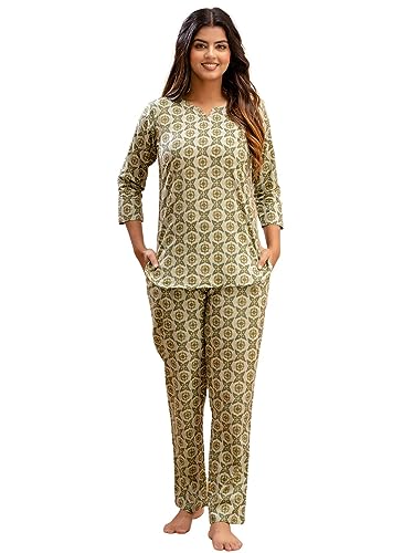 Image of feranoid Women Full Sleeves Cotton Nightsuits