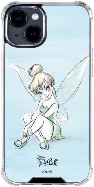 Skinit Clear Phone Case Compatible with iPhone 15 - Officially Licensed Disney Tinker Bell Sketch Art Design