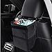 Car Trash Bag Automotive Garbage Can with Lid,Foldable Vehicle Trash Bin Container for Car with Storage Pockets,Waterproof & Leak-Proof,Black