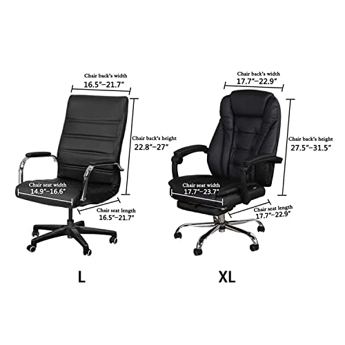 Housse de chaise bureau extensible lavable pour masquer l'usure du siège - 7