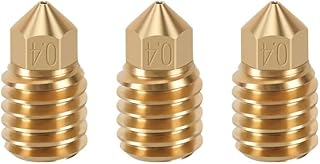 THE DONGLE SHOP 3-Pack Bambu Lab High Flow Brass CHT Nozzle Compatible with Bambu Lab X1 P1P | 0.2/0.4/0.6/0.8 | (0.4mm)