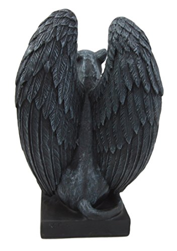 Ebros Gift Crouching Winged Yellow Moon Eyed Black Panther Jaguar Gargoyle Night Crawler Decorative Figurine 6.5" Tall Gothic Desktop Shelves Accent Statue #TOP2