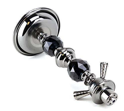 Gstar 18" Deluxe 2 Hose Hookah With Optional Carrying Case (Akimbo Black W/Case) #TOP1