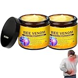 2 Bottles Bee Venom Joint Cream, Naturally Soothing Balm for Knee, Neck, Back & Hands