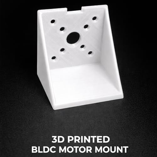 Image of Premium 3D Printed BLDC Motor Mount, Servo horn and Spinner Combo | Compatible with A2212 Brushless Motors | Lightweight 4x4cm L-Bracket Base for DIY RC Planes & Fixed-Wing Aircraft (White)