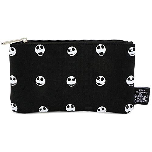 Pochette de maquillage Jack Skellington Loungefly aux finitions soignées et cuir synthétique