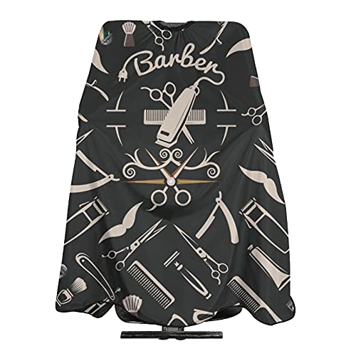 Cutting Hair Accessories Pattern Professional Barber Cape, Floral Print Hair Stylist Salon Haircut Gown, Hair Cutting Apron with Adjustable Closure, Salon Cutting Barber Skirt