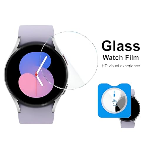 Image of Full Glue Tempered Glass Screen Protector Compatible For Samsung Galaxy Watch 4 / Watch 5 (40Mm) Glass Film (Pack Of 1) With Easy Installation Kit for Smartwatch [Transparent]