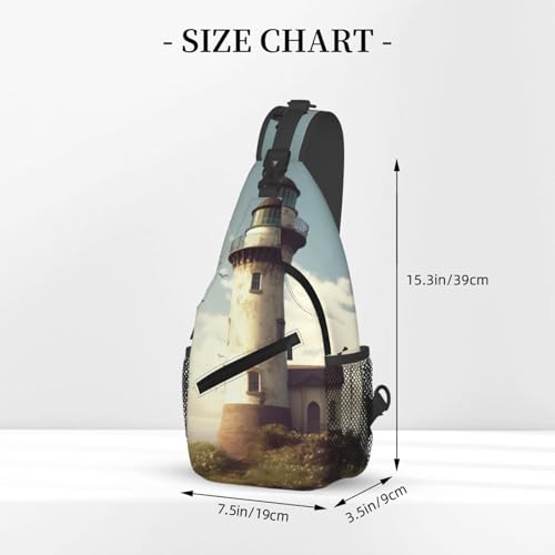 Bolso cruzado casual Old Lighthouse para hombre y mujer miniatura 3