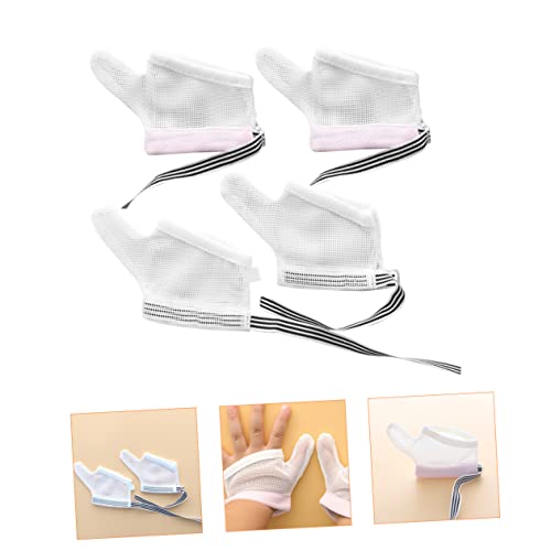 BESPORTBLE 2 Pairs Anti-Sucking Gloves for Babies Thumb Sucking Stop Tool Breathable Finger Protectors Prevent Nail Biting for Infants and Toddlers3