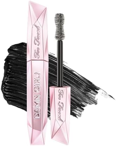 Too Faced Damn Girl 24-Hour Mascara | Volumizing, Lengthening + Curling for Smudge-Resistant Lashes, 0.44 Fl Oz