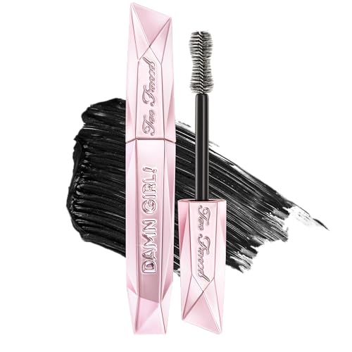 Too Faced Damn Girl 24-Hour Mascara | Volumizing, Lengthening + Curling for Smudge-Resistant Lashes, 0.44 Fl Oz