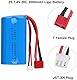 Yangers WLtoys 2 Stück wiederaufladbare Li-Ion-Akkus, 7,4 V, 2000 mAh, 2S, 20 C, T-Anschluss, weiblich, mit USB-Ladegerät für Auto, RC Offroad, LKW, Reiter