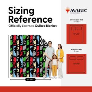 Image of Northwest Magic The Gathering Animated Magic Full /Queen Quilted Blanket, Comfy Throw, Adults Boys Girls, Soft Lightweight Bedding for Bed, or Couch, 90 x 90 inches