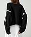 PRETTYGARDEN Women's Chunky Knit Sweaters 2025 Fall Long Sleeve Mock Neck Oversized Pullover Tops Winter Fashion Clothes (Black,Small)