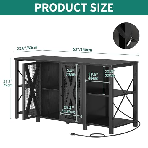 Image of YITAHOME 90-120 Gallon Reptile Tank Stand with Power Outlet & LED Light, Heavy Duty Aquarium Stand w Accessories Storage Cabinet - Metal Fish Tank Stand for Turtle, Reptile, 2000LBS Capacity, Black