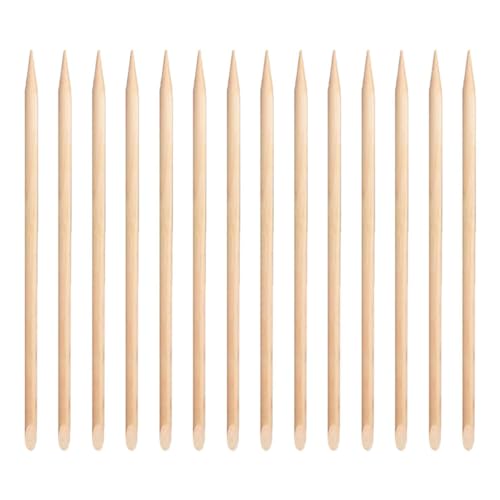 BESTYASH 100pcs Cuticle Pusher Pack Wood Sticks Nail Polish Remover Cuticle Remover Nail Art Manicure Sticks