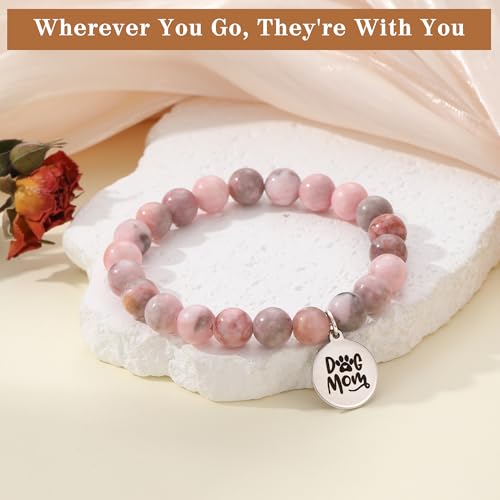 Image of Cross Bracelets for Women, Christian Gifts for Women Stocking Stuffers for Teens Cross Bracelet Imperial Nature Stone Bead Bracelet Confirmation Baptism Gift for Teen Girls Christmas Religious Gift Cathlic Faith Jewelry