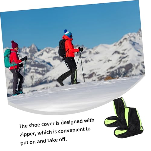 Protector de calzado para ciclismo BESPORTBLE, cubierta antideslizante alta y larga para lluvia, color negro miniatura 5