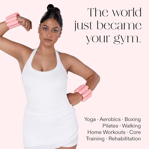 Image of Bala Bangles Wrist & Ankle Weights for Women & Men - Adjustable Weighted Bands - Soft Silicone Arm & Leg Weights for Pilates, Yoga, Walking, Barre, Home Workout & Strength Training Exercise
